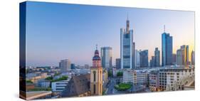 Germany, Hessen, Frankfurt Am Main, City Skyline with St. Katherine's Church (St-Alan Copson-Stretched Canvas