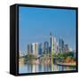 Germany, Hessen, Frankfurt Am Main, River Main, City Skyline-Alan Copson-Framed Stretched Canvas