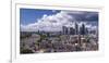 Germany, Hessen, Frankfurt on the Main, Panoramic View from the Cathedral on the Main, Ršmerberg-Udo Siebig-Framed Photographic Print