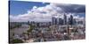 Germany, Hessen, Frankfurt on the Main, Panoramic View from the Cathedral on the Main, Ršmerberg-Udo Siebig-Stretched Canvas