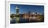 Germany, Hessen, Frankfurt on the Main, Westhafen with the Westhafen Tower and the Skyline-Bernd Wittelsbach-Framed Photographic Print