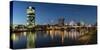 Germany, Hessen, Frankfurt on the Main, Westhafen with the Westhafen Tower and the Skyline-Bernd Wittelsbach-Stretched Canvas