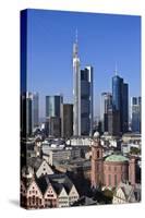 Germany, Hessen, Frankfurt, Skyline, Sky, Blue, St. Paul's Church-Udo Siebig-Stretched Canvas