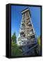 Germany, Hessen, Jesberg, Electoral Hesse Mountain Country, Kellerwald, Observation Tower-Chris Seba-Framed Stretched Canvas