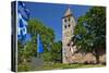 Germany, Hessen, Northern Hessen, Bad Hersfeld, Abbey Ruin, Flags, Bad Hersfeld Festival-Chris Seba-Stretched Canvas
