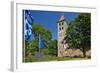 Germany, Hessen, Northern Hessen, Bad Hersfeld, Abbey Ruin, Flags, Bad Hersfeld Festival-Chris Seba-Framed Photographic Print