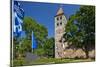 Germany, Hessen, Northern Hessen, Bad Hersfeld, Abbey Ruin, Flags, Bad Hersfeld Festival-Chris Seba-Mounted Photographic Print