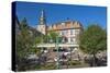 Germany, Hessen, Northern Hessen, Bad Zwesten, Old Town, City Hall, Restaurant-Chris Seba-Stretched Canvas