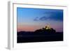 Germany, Hessen, Northern Hessen, Felsberg, Felsburg, 11. Cent., Dusk-Chris Seba-Framed Photographic Print