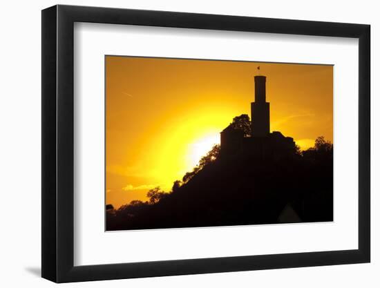 Germany, Hessen, Northern Hessen, Felsberg, Felsburg, 11. Cent., Evening Sun-Chris Seba-Framed Photographic Print