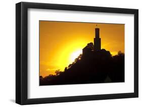 Germany, Hessen, Northern Hessen, Felsberg, Felsburg, 11. Cent., Evening Sun-Chris Seba-Framed Photographic Print