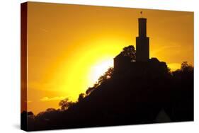 Germany, Hessen, Northern Hessen, Felsberg, Felsburg, 11. Cent., Evening Sun-Chris Seba-Stretched Canvas