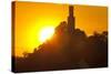 Germany, Hessen, Northern Hessen, Felsberg, Felsburg, 11. Cent., Evening Sun-Chris Seba-Stretched Canvas