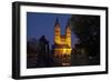 Germany, Hessen, Northern Hessen, Fritzlar, Cathedral, Bonifatius Monument, at Night-Chris Seba-Framed Photographic Print