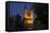 Germany, Hessen, Northern Hessen, Fritzlar, Cathedral, Bonifatius Monument, at Night-Chris Seba-Framed Stretched Canvas
