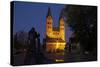 Germany, Hessen, Northern Hessen, Fritzlar, Cathedral, Bonifatius Monument, at Night-Chris Seba-Stretched Canvas