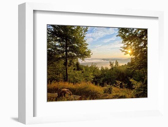 Germany, Hessen, Northern Hessen, National Park Kellerwald-Edersee, Morning Fog-Chris Seba-Framed Photographic Print