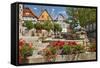Germany, Hessen, Northern Hessen, Spangenberg, Town Hall Square, Fountain-Chris Seba-Framed Stretched Canvas