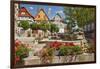 Germany, Hessen, Northern Hessen, Spangenberg, Town Hall Square, Fountain-Chris Seba-Framed Photographic Print