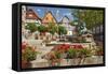 Germany, Hessen, Northern Hessen, Spangenberg, Town Hall Square, Fountain-Chris Seba-Framed Stretched Canvas