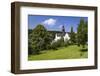 Germany, Hessen, Rheingau, Eltville at River Rhine, Abbey Eberbach, Abbey Gardens with Basilica-Udo Siebig-Framed Premium Photographic Print