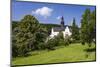 Germany, Hessen, Rheingau, Eltville at River Rhine, Abbey Eberbach, Abbey Gardens with Basilica-Udo Siebig-Mounted Photographic Print