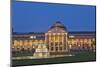 Germany, Hessen, State Capital, Wiesbaden, Health Resort House, Casino, Fountain, Evening-Chris Seba-Mounted Photographic Print