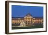 Germany, Hessen, State Capital, Wiesbaden, Health Resort House, Casino, Fountain, Evening-Chris Seba-Framed Photographic Print