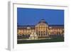 Germany, Hessen, State Capital, Wiesbaden, Health Resort House, Casino, Fountain, Evening-Chris Seba-Framed Photographic Print