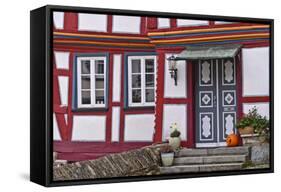 Germany, Hessen, Taunus, German Timber-Frame Road, Idstein, Old Town, Timber-Framed Facade-Udo Siebig-Framed Stretched Canvas