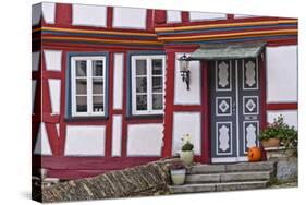 Germany, Hessen, Taunus, German Timber-Frame Road, Idstein, Old Town, Timber-Framed Facade-Udo Siebig-Stretched Canvas