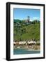 Germany, Kaub, The Pfalz Castle in the foreground, Gutenfels Castle on the hill above and Rhine Riv-Miva Stock-Framed Photographic Print