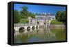 Germany, Lower Saxony, Bad Pyrmont, Moated Castle, Health Resort Area-Chris Seba-Framed Stretched Canvas