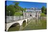 Germany, Lower Saxony, Bad Pyrmont, Moated Castle, Health Resort Area-Chris Seba-Stretched Canvas