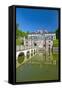 Germany, Lower Saxony, Bad Pyrmont, Moated Castle, Health Resort Area-Chris Seba-Framed Stretched Canvas