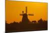 Germany, Lower Saxony, Barsinghausen, Wichtringhausen, Windmill, Sunset-Chris Seba-Mounted Photographic Print