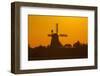 Germany, Lower Saxony, Barsinghausen, Wichtringhausen, Windmill, Sunset-Chris Seba-Framed Photographic Print