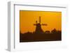 Germany, Lower Saxony, Barsinghausen, Wichtringhausen, Windmill, Sunset-Chris Seba-Framed Photographic Print