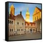 Germany, Lower Saxony, Braunschweig. Old Town Square.-Ken Scicluna-Framed Stretched Canvas