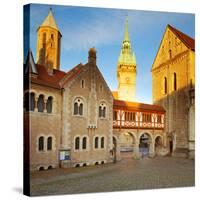 Germany, Lower Saxony, Braunschweig. Old Town Square.-Ken Scicluna-Stretched Canvas