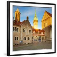 Germany, Lower Saxony, Braunschweig. Old Town Square.-Ken Scicluna-Framed Photographic Print