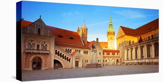 Germany, Lower Saxony, Braunschweig. Old Town Square.-Ken Scicluna-Stretched Canvas