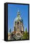 Germany, Lower Saxony, Hannover, Friedrichswall, New City Hall, City Hall Tower-Chris Seba-Framed Stretched Canvas