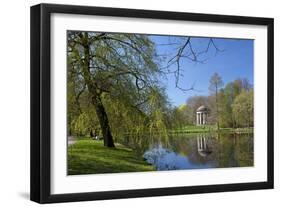 Germany, Lower Saxony, Hannover, Georgengarten, Leibniz Temple, Spring, Park Visitors-Chris Seba-Framed Photographic Print