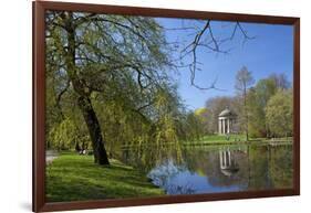 Germany, Lower Saxony, Hannover, Georgengarten, Leibniz Temple, Spring, Park Visitors-Chris Seba-Framed Photographic Print