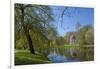 Germany, Lower Saxony, Hannover, Georgengarten, Leibniz Temple, Spring, Park Visitors-Chris Seba-Framed Premium Photographic Print