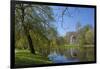 Germany, Lower Saxony, Hannover, Georgengarten, Leibniz Temple, Spring, Park Visitors-Chris Seba-Framed Premium Photographic Print