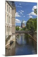 Germany, Lower Saxony, Hannover, Leine, Leibnizufer, Landtag, Bridge, City Hall Tower-Chris Seba-Mounted Premium Photographic Print