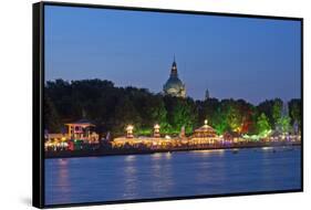 Germany, Lower Saxony, Hannover, Maschsee Festival, Evening, Dusk-Chris Seba-Framed Stretched Canvas