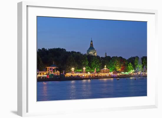 Germany, Lower Saxony, Hannover, Maschsee Festival, Evening, Dusk-Chris Seba-Framed Photographic Print